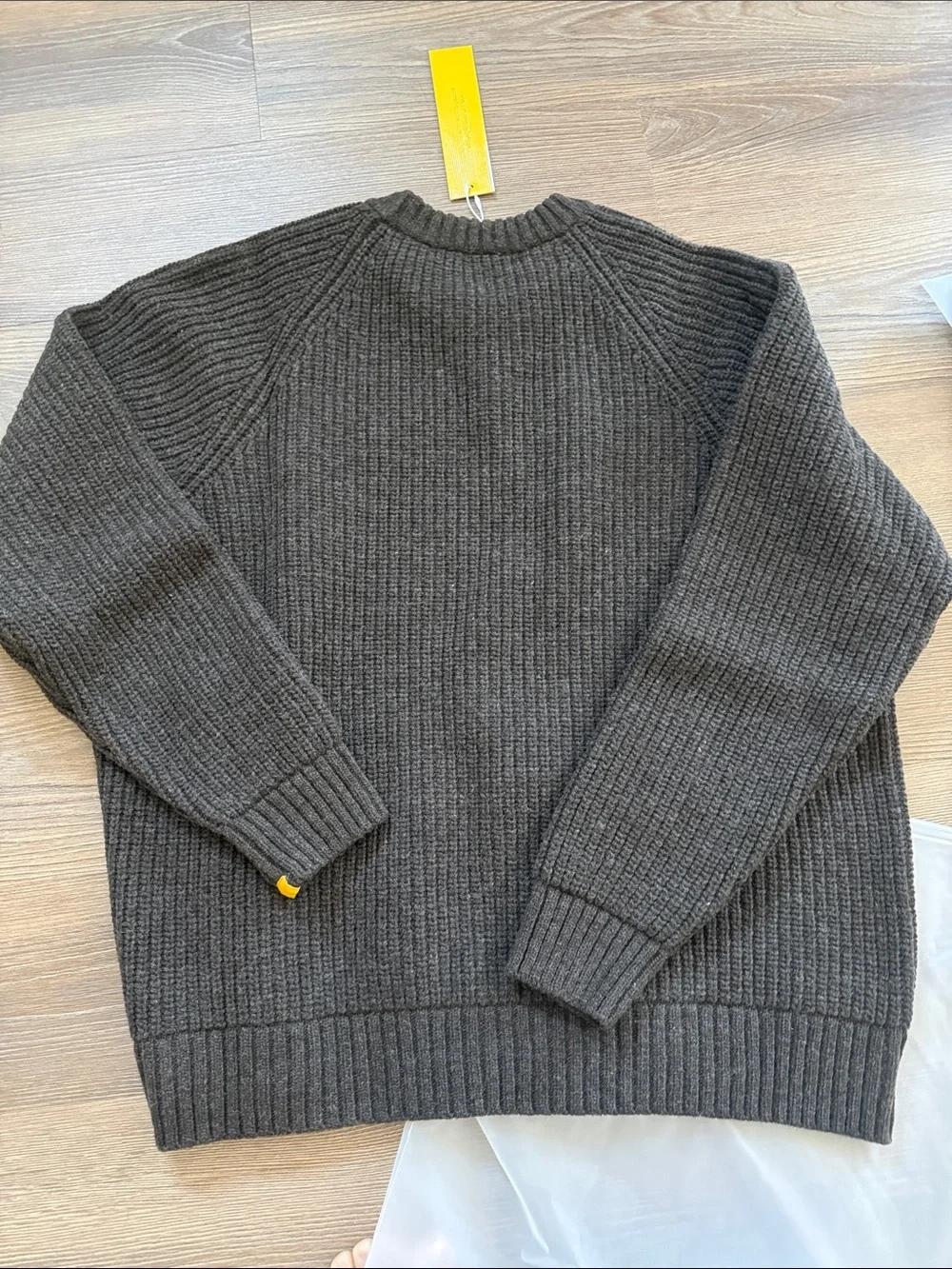 NWT YELLOW LABEL CO Wool le chunky knit sweater in chocolate size M/L